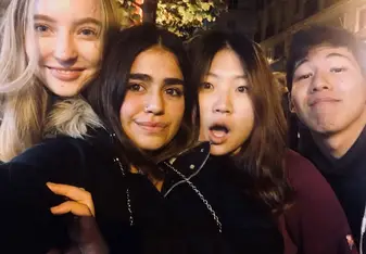 With friends