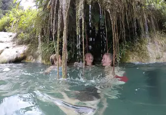 This was in Semuc Champey during our enrichment week. It was the prettiest place I've ever seen. 