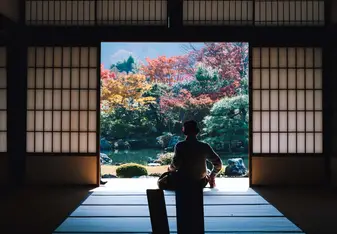 View of Japanese Garden from Tatami Room