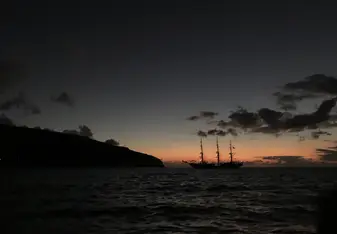 Anchored outside St. Helena.