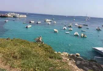 Taking a boat tour to the Egadi Islands