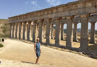 Visiting the ancient ruins in Segesta