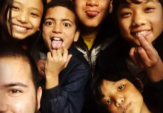 Some kids and me