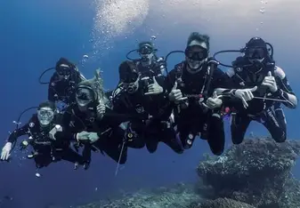After becoming a Divemaster i was guiding the trainees on their dives conducting surveys. I miss these guys a lot 
