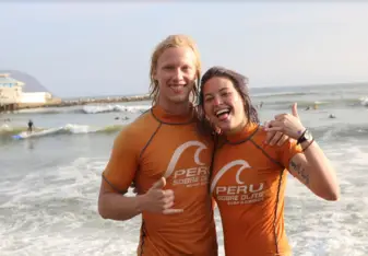 A volunteer I met from California and I spent most of our days out surfing when we weren't teaching.