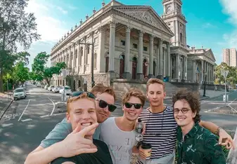Photo of me and some new friends I made after the tour
