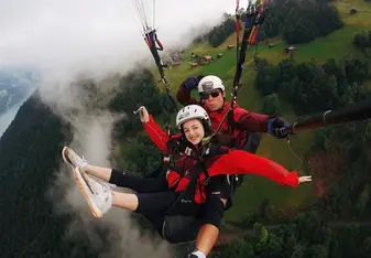 Paragliding in the Swiss Alps