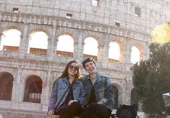 Students at the Colosseum