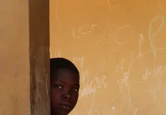 a student being curious when we first arrived