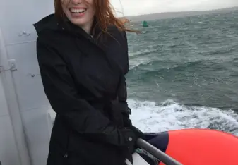 Me on the back of the ferry on my way to Inis Mór.