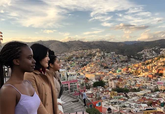 Looking at the beautiful view of Guanajuato 