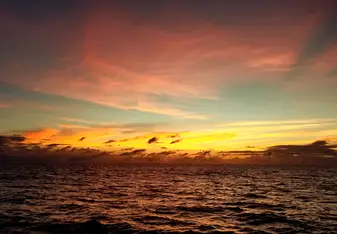 What may have been the most spectacular sunset of the voyage, captured shortly after crossing the Equator.