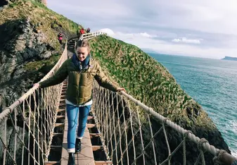 Carrick-a-reed rope bridge