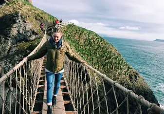 Carrick-a-reed rope bridge