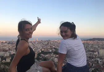 Watching the sunset in Barcelona at the Bunker Del Carmel 