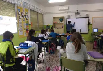 Playing games in my grade five deepening english class. 