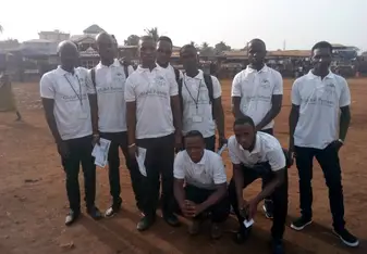 GPCD Young Team in Action working in Kroo Bay Community