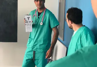 Conducting a vision test