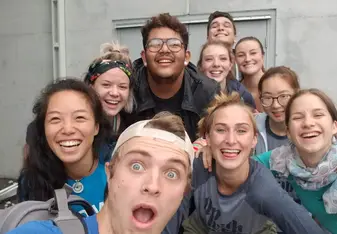 Group photo of our hometeam (smaller group in the cast to find deeper community)