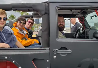 Taking the jeeps off roading to a waterfall in Mexiquillo