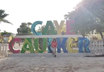 Picture of me at Caye Caulker, where we vacationed after 3 days of hard work!