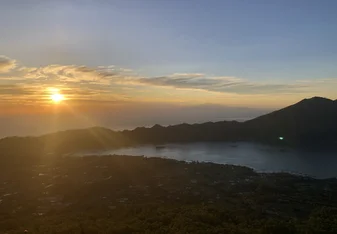 Sunrise on volcano 