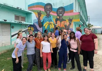 The UH COMD students at the Stella Maris School