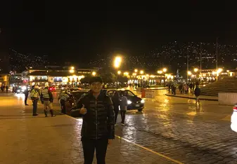 Beautiful Cusco city at night