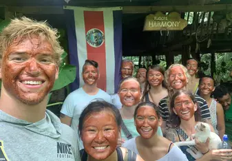 We were lucky enough to get a tour of a local chocolate farm where we were given a homemade chocolate face mask.