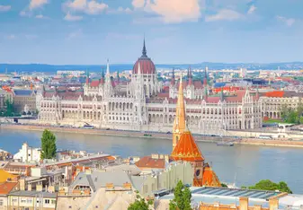 Aerial view of Budapest