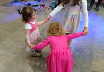 Children dancing at a party