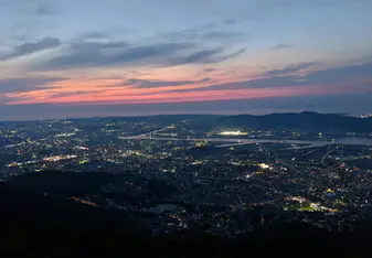 A picture of the nightview you can see in Fukuoka. 