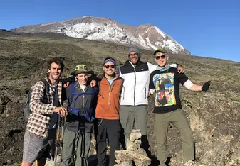 On the way up Mt. Kilimajaro