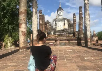 This is when I went to Sukhothai National Park. 