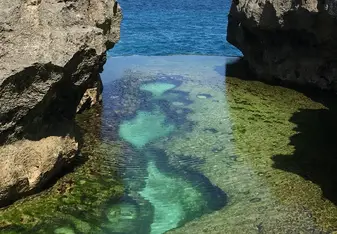 This picture was taken at Angels Billabong, and yes... you can swim here!