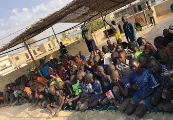 The children are waiting for the food we prepared for them...