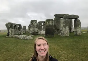 Me with Stonehenge on a FIE trip!