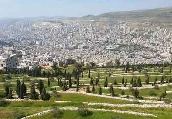 a view of the city of Nablus