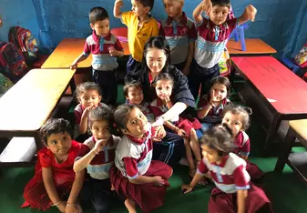 Last day at school with a group of beautiful kids