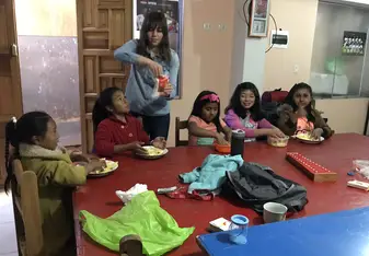 We made different kinds of papas fritas with our Belgian intern on our cooking day!
