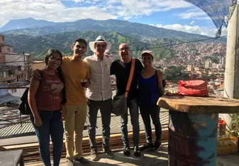 The UPB team in the hills above Medellin