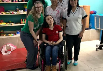 Helping at the children’s clinic!