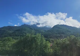 A photo of the Alps from a weekend trip to Switzerland