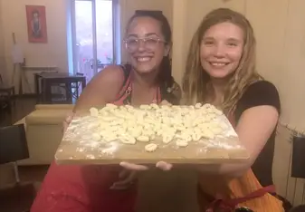 We took an gnocchi making class!