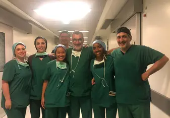 With the whole surgical team we watched and learned about how doctors constantly think on their feet with so many conditions like cancer.