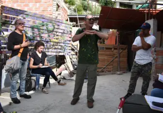 Conversations with Graffiti artist in Comuna Trece