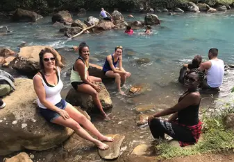 Swimming at Rio Celeste!