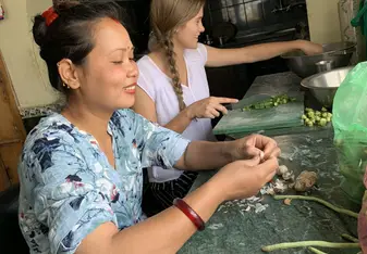 Preparing meals with Didi