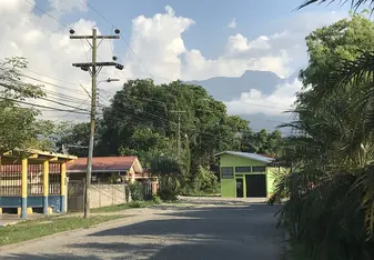 A view of walking down the street in El Porvenir 