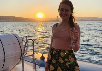 Evening cruise on a catamaran